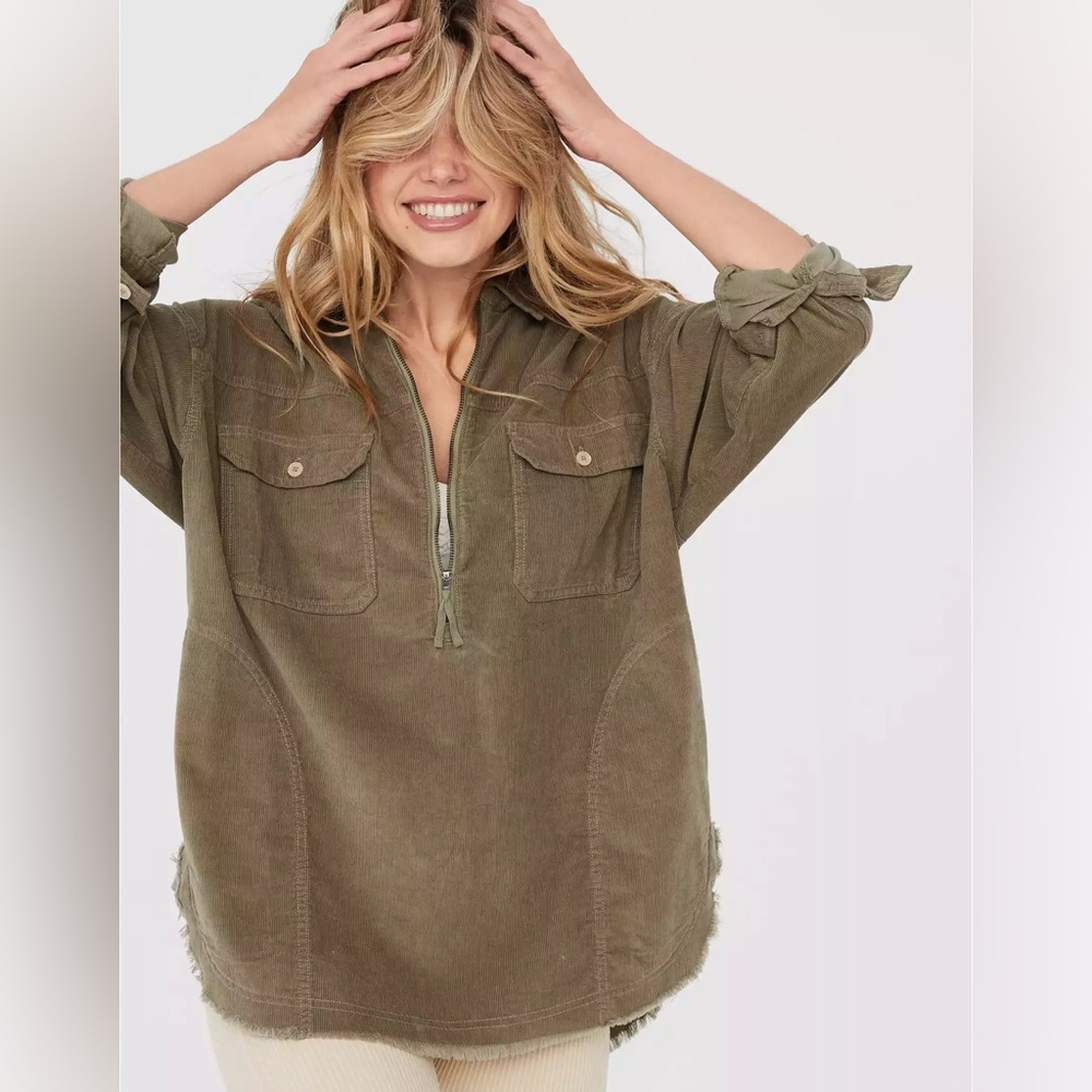 Aerie Corduroy Quarter Zip